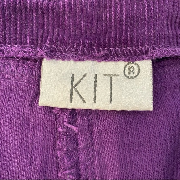 Vintage Corduroy Purple Frayed-Hem Pencil Skirt 100% Cotton - Picture 6 of 9